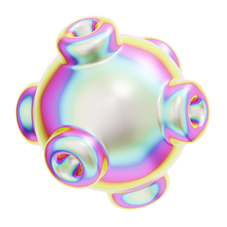 Hologram Geometric Sphere  3D Icon