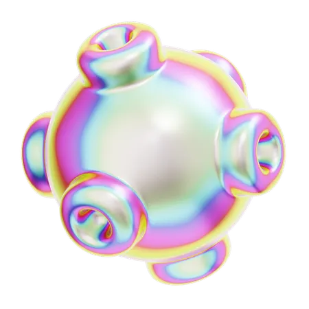 3 D Rendering Hologram Geometric Sphere 3D Icon