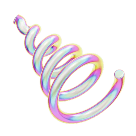 Hologram Geometric Spiral  3D Icon