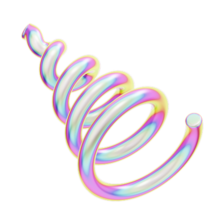 Hologram Geometric Spiral  3D Icon