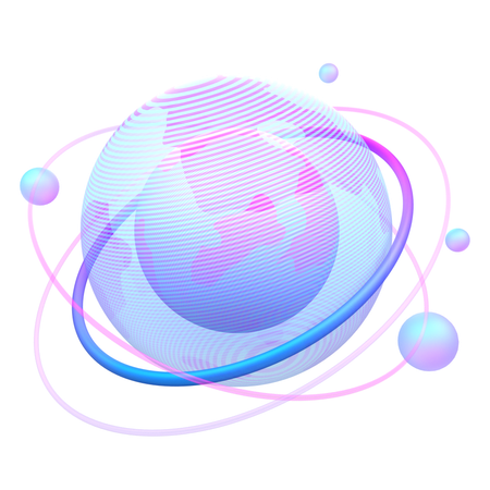 Hologram World  3D Icon