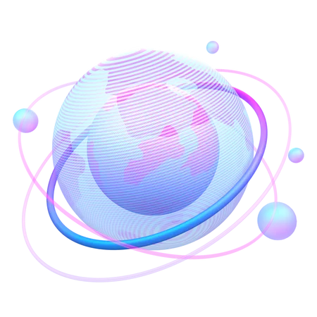 Hologram World  3D Icon