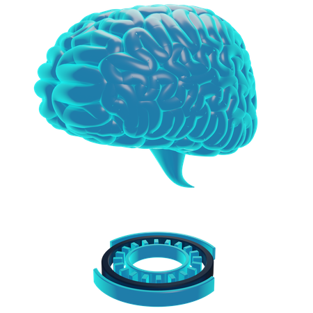 Holograma cerebral  3D Icon