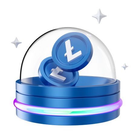 Holograma de litecoin  3D Icon