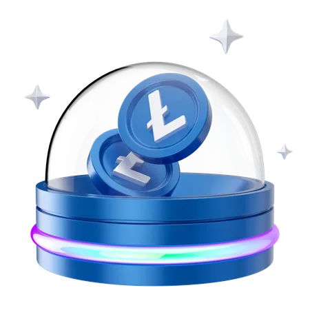 Holograma de litecoin  3D Icon