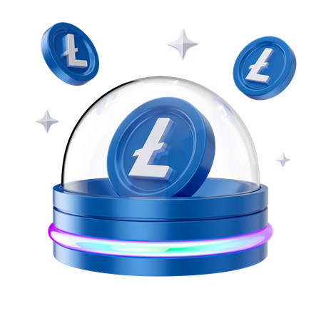 Holograma de litecoin  3D Icon