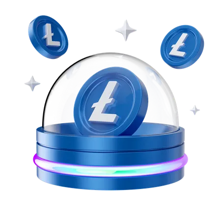 Holograma de litecoin  3D Icon