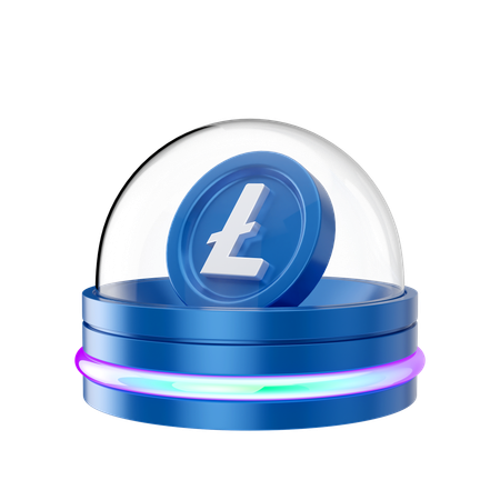 Holograma de litecoin  3D Icon