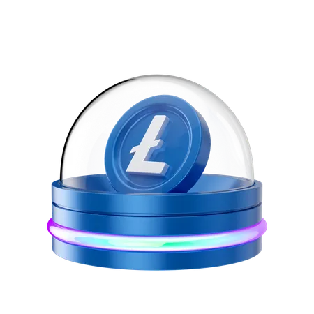 Holograma de litecoin  3D Icon