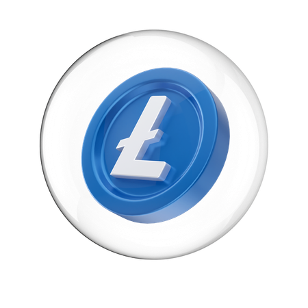 Holograma de litecoin  3D Icon