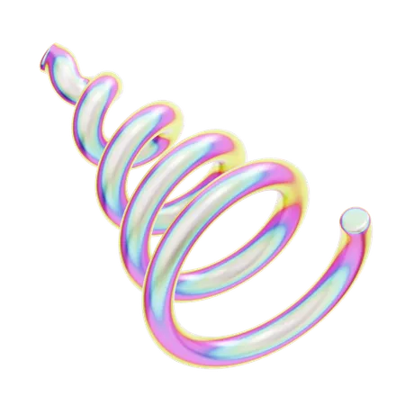 Espiral geométrica de holograma  3D Icon