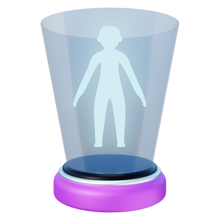 Holograma humano  3D Icon
