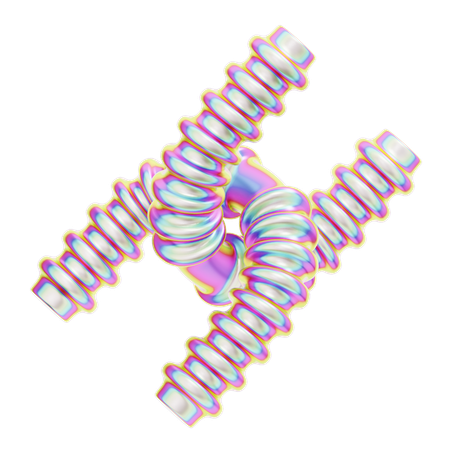 Objeto abstrato geométrico de holograma  3D Icon