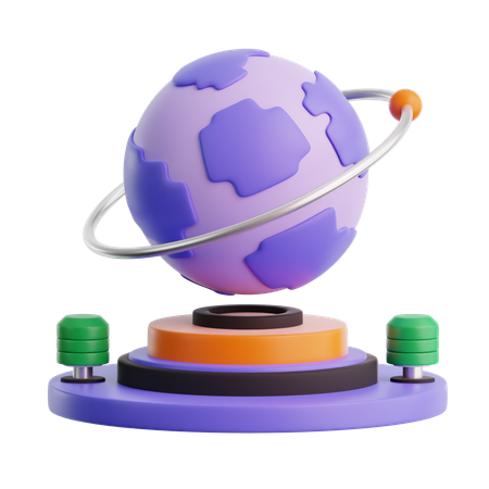 Holograma del planeta  3D Icon