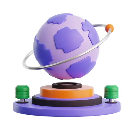 Holograma del planeta  3D Icon