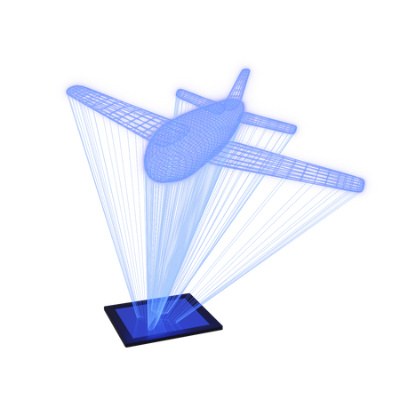 Hologrammprojektion  3D Icon