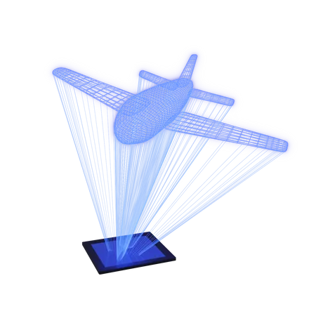 Hologrammprojektion  3D Icon