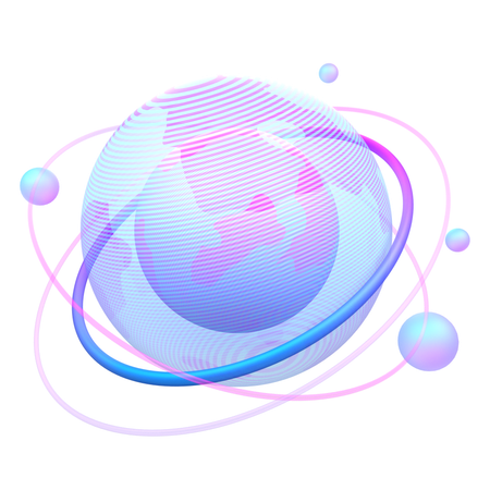 Hologrammwelt  3D Icon