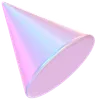 Holographic Cone Glossy Shape