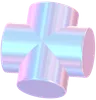 Holographic Plus Sign Glossy Shape