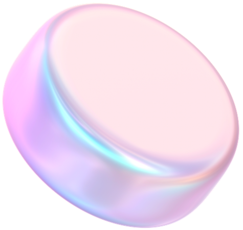 Holographic Soft Cylinder Button  3D Icon