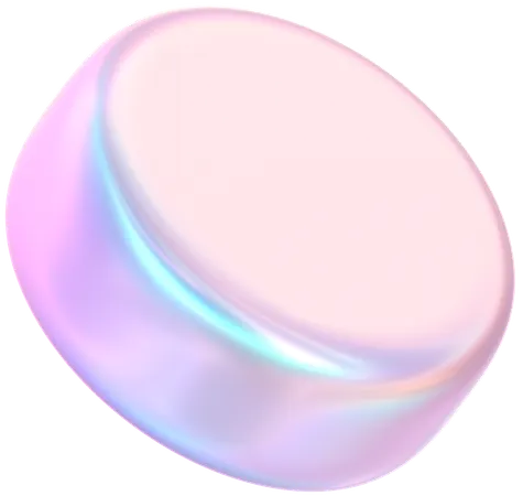 Holographic Soft Cylinder Button  3D Icon