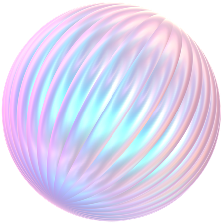 Holographic Textured Sphere  3D Icon