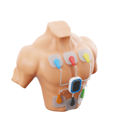 Holter-Monitoring  3D Icon
