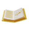 3d islamic sacred book logo