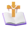 Holy Book Christian Cross