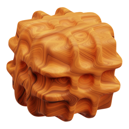 Holz abstrakte Form  3D Icon