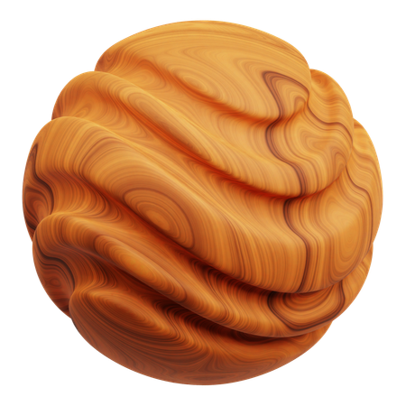 Holz abstrakte Form  3D Icon