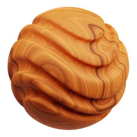 Holz abstrakte Form  3D Icon