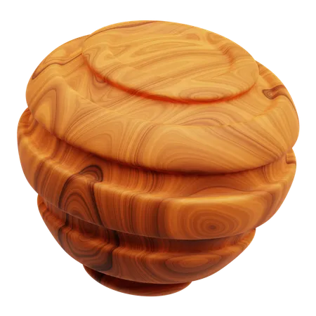 Holz abstrakte Form  3D Icon