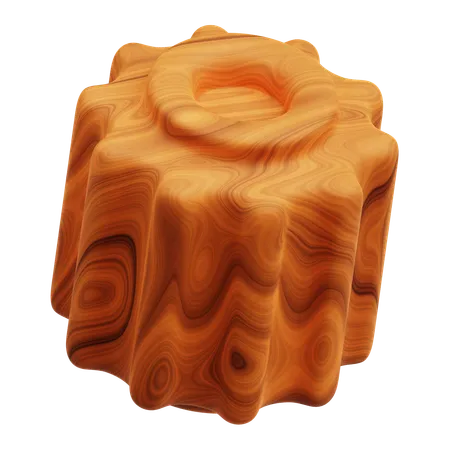 Holz abstrakte Form  3D Icon