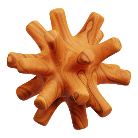 Holz abstrakte Form  3D Icon