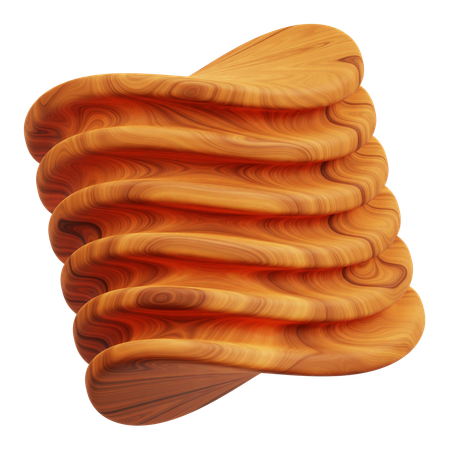 Holz abstrakte Form  3D Icon