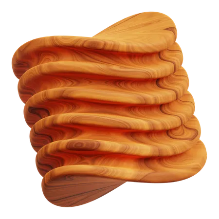 Holz abstrakte Form  3D Icon