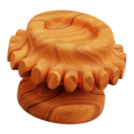 Holz abstrakte Form  3D Icon