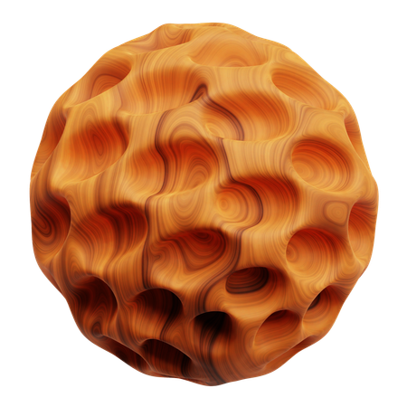 Holz abstrakte Form  3D Icon