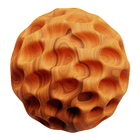 Holz abstrakte Form  3D Icon