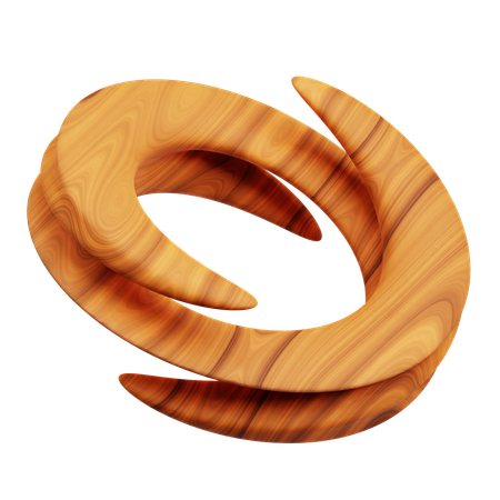 Holz abstrakte Form  3D Icon