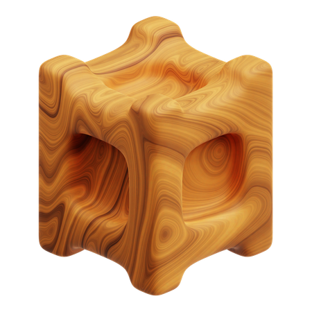 Abstrakte Formen aus Holz  3D Icon