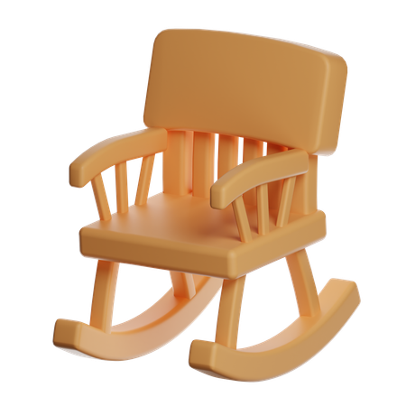 Babyschaukelstuhl aus Holz  3D Icon