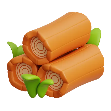 Holz  3D Icon