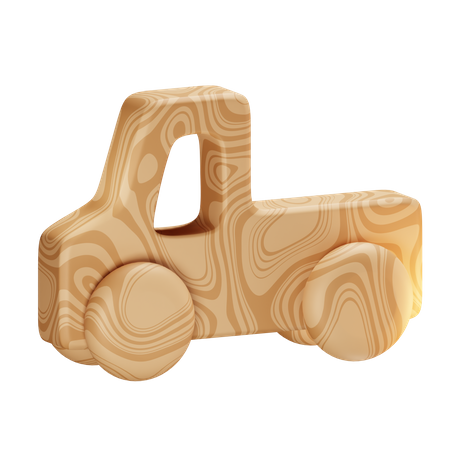 Holz-LKW  3D Icon