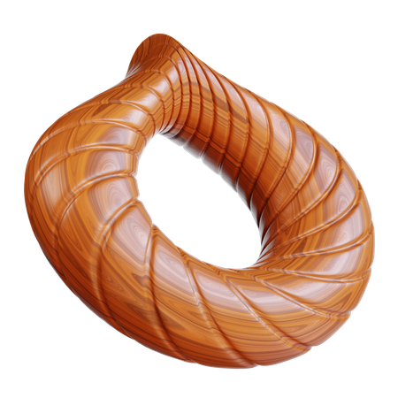 Hölzerner Torus  3D Icon