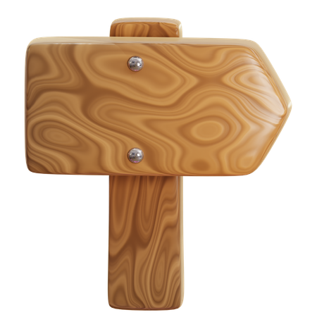 Wegweiser aus Holz  3D Icon