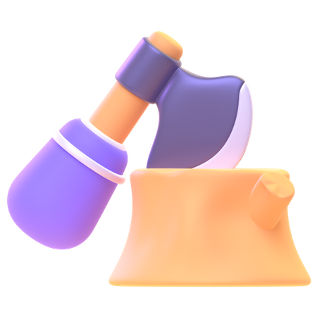 Holzaxt  3D Icon