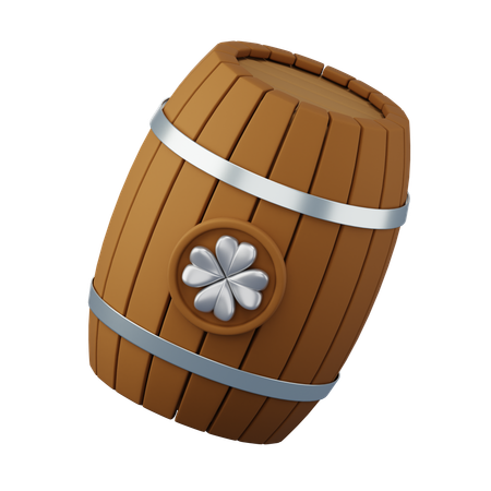 Hölzernes Bierfass  3D Icon